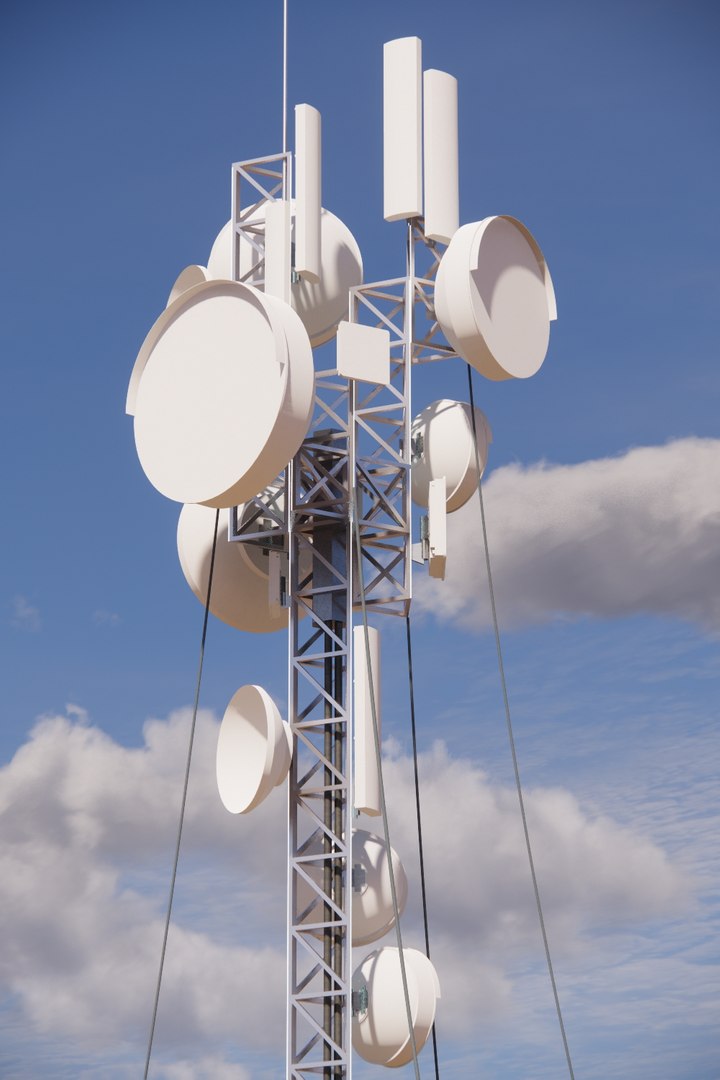 Sci-fi Telecom Tower 3D - TurboSquid 1864015