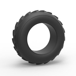 Diecast dune buggy front tire 6 Scale 1 to 25 3D model