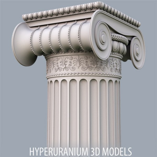 classic columns 3d max