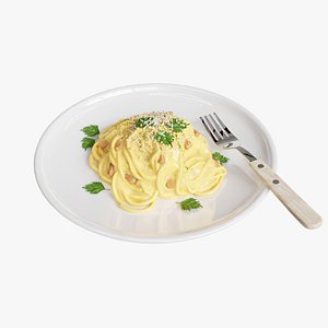Spaghetti Carbonara 001 3D model