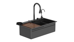 3D WF2 Waterfall Kitchen Sink
