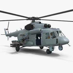 Military Heavy Lift Utility Helicopter Desert Simplified model