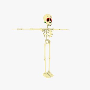 Bones character Rigged for Maya 3D Model and Animation 3D model