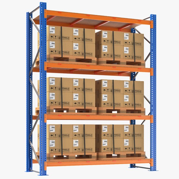 3D Detailed Full Warehouse Rack model