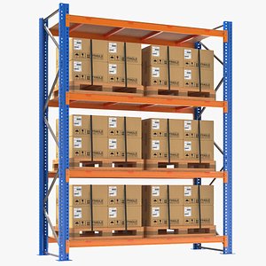 Detailed Full Warehouse Rack
