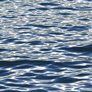 Animated Blue Ocean Surface - sea wave with cyclic looped animation 3D model