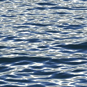 Animated Blue Ocean Surface - sea wave with cyclic looped animation