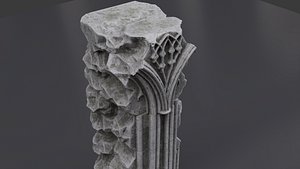 Ruined Gothic Column Pillar