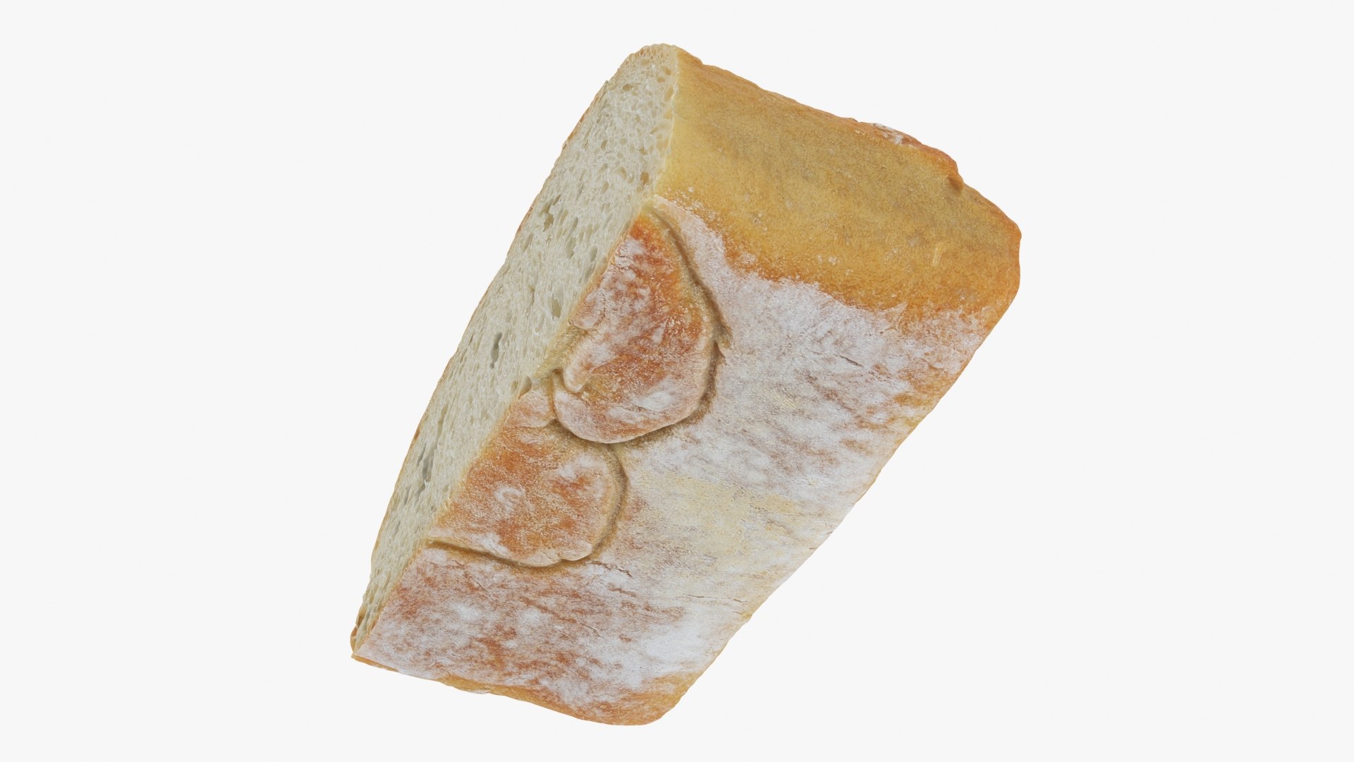 Bread Square Half 3D Model - TurboSquid 2314633