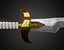 Fantasy Egyptian sword game asset 3D model