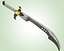Fantasy Egyptian sword game asset 3D model
