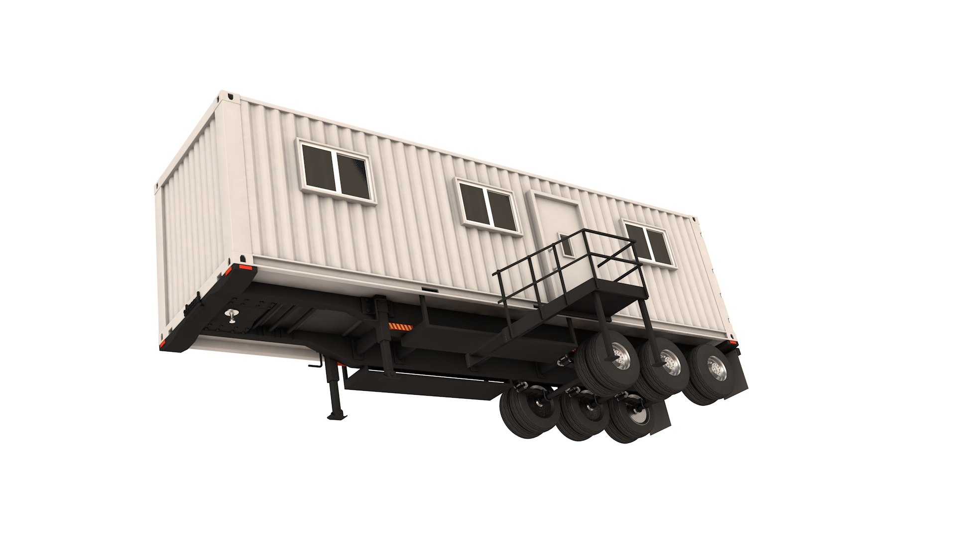 Detailed Portable Building Trailer Model - TurboSquid 2338043