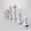 Detailed Chessmen Gold White
