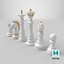Detailed Chessmen Gold White