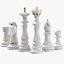 Detailed Chessmen Gold White