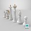 Detailed Chessmen Gold White