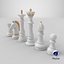 Detailed Chessmen Gold White