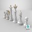 Detailed Chessmen Gold White