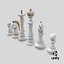 Detailed Chessmen Gold White