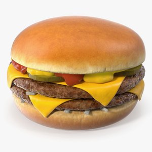 3D model McDonalds Double Cheeseburger