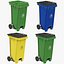 Street Plastic Trash Bin 4 in 1