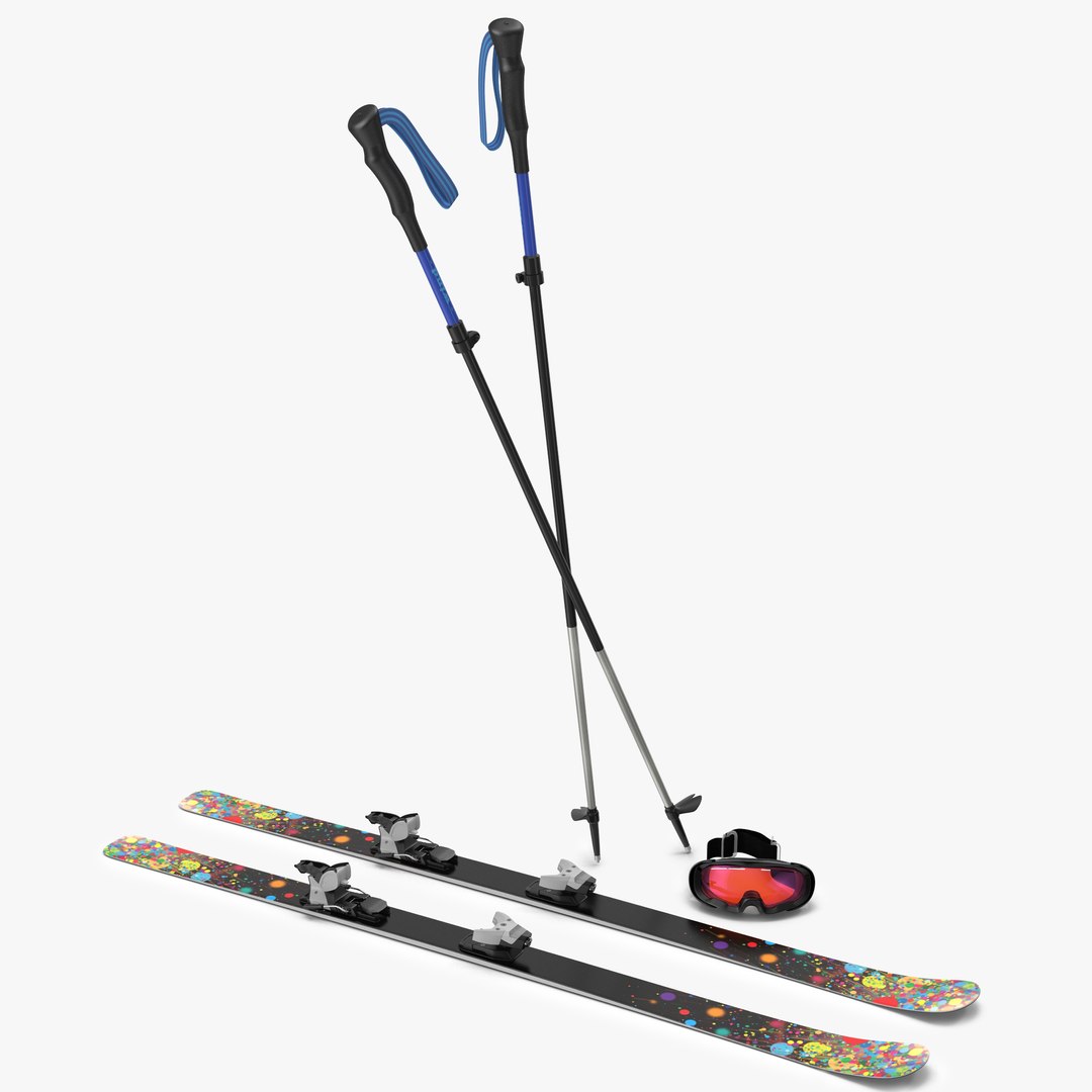 Equipment for Skiing 3D Models Collection 3D model preview