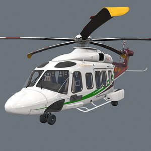 3D real-time aw189 helicopters