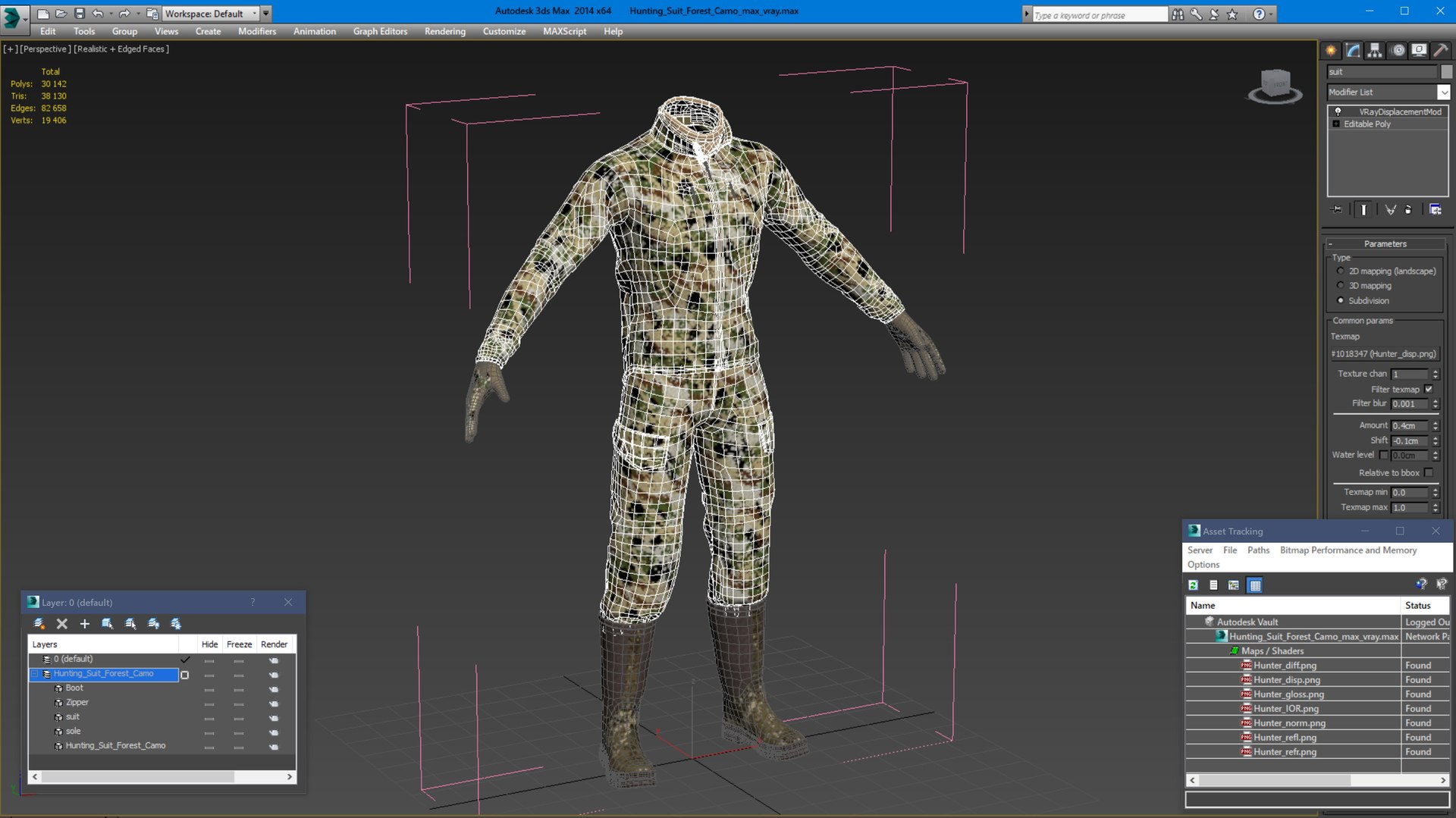 3D Hunting Suit Forest Camo Model - TurboSquid 1958280