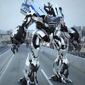 Police Car Transformer / Autobot - Rigged