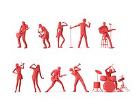 Low Poly Posed People Packs 14 - Music