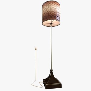 vintage standing lamp light 3D model