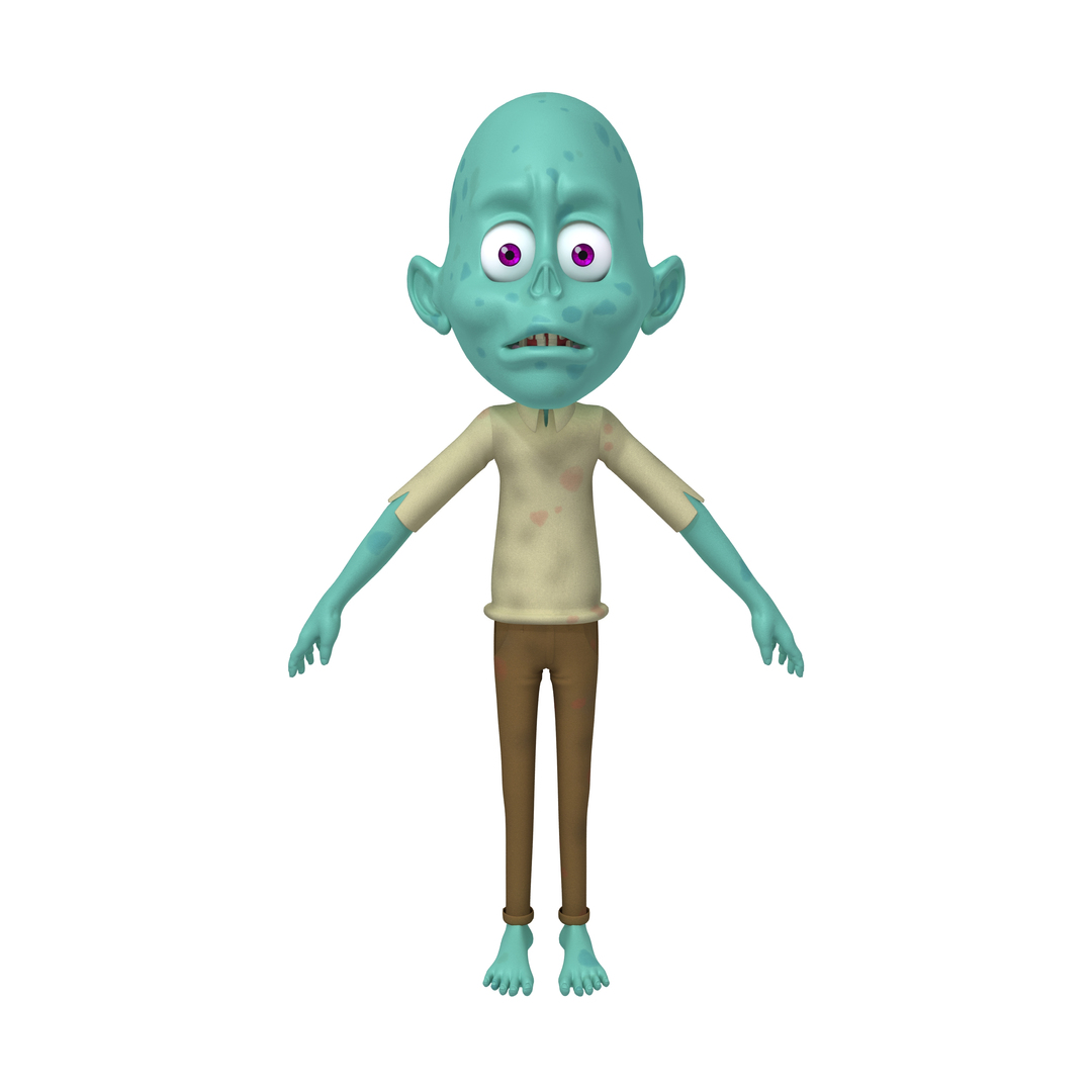 Zombie Cartoon 3d Model Turbosquid 1473130