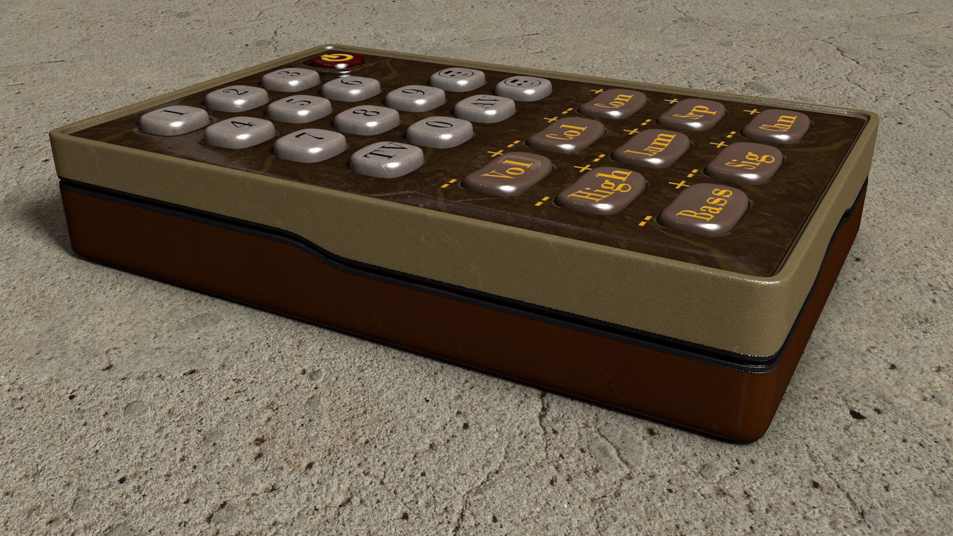 3D Vintage Tv Remote Control - TurboSquid 1217557