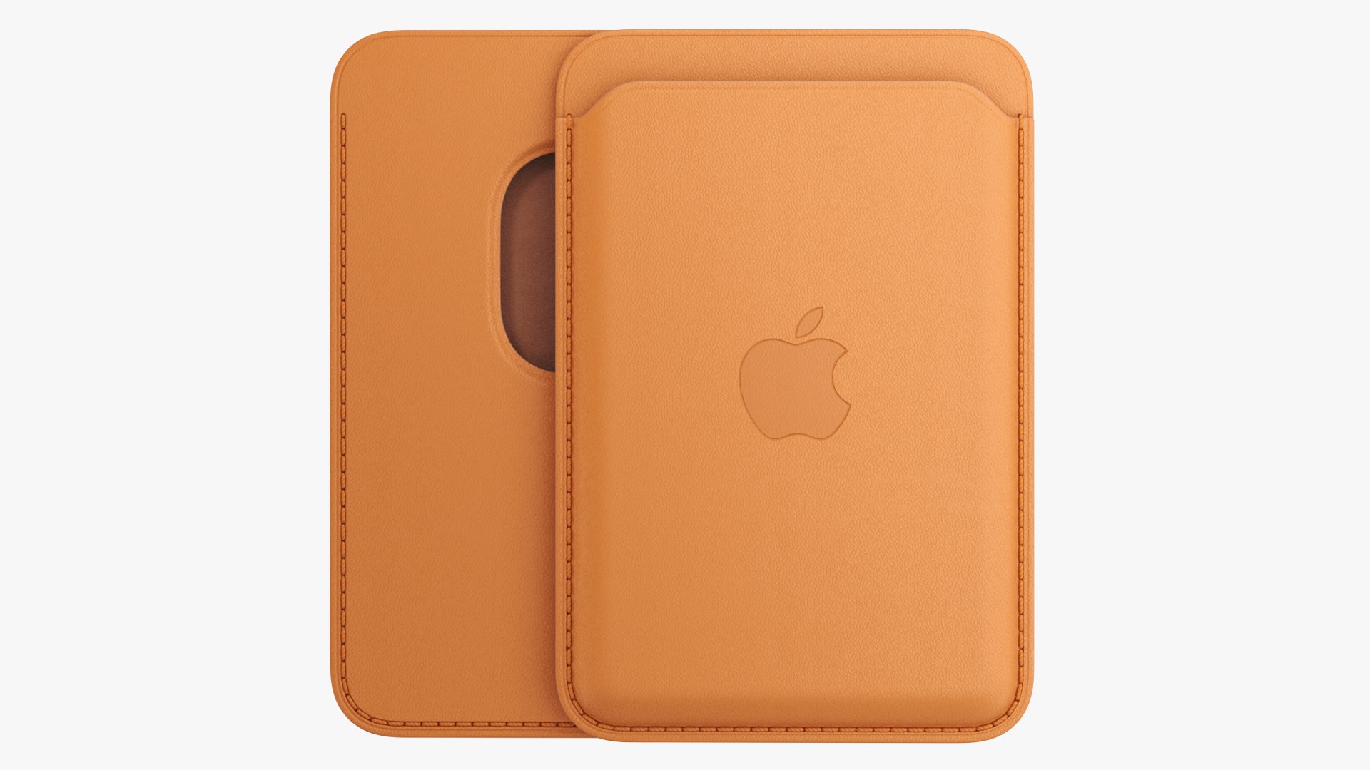 iPhone Leather Wallet with MagSafe Saddle Brown 3D model preview
