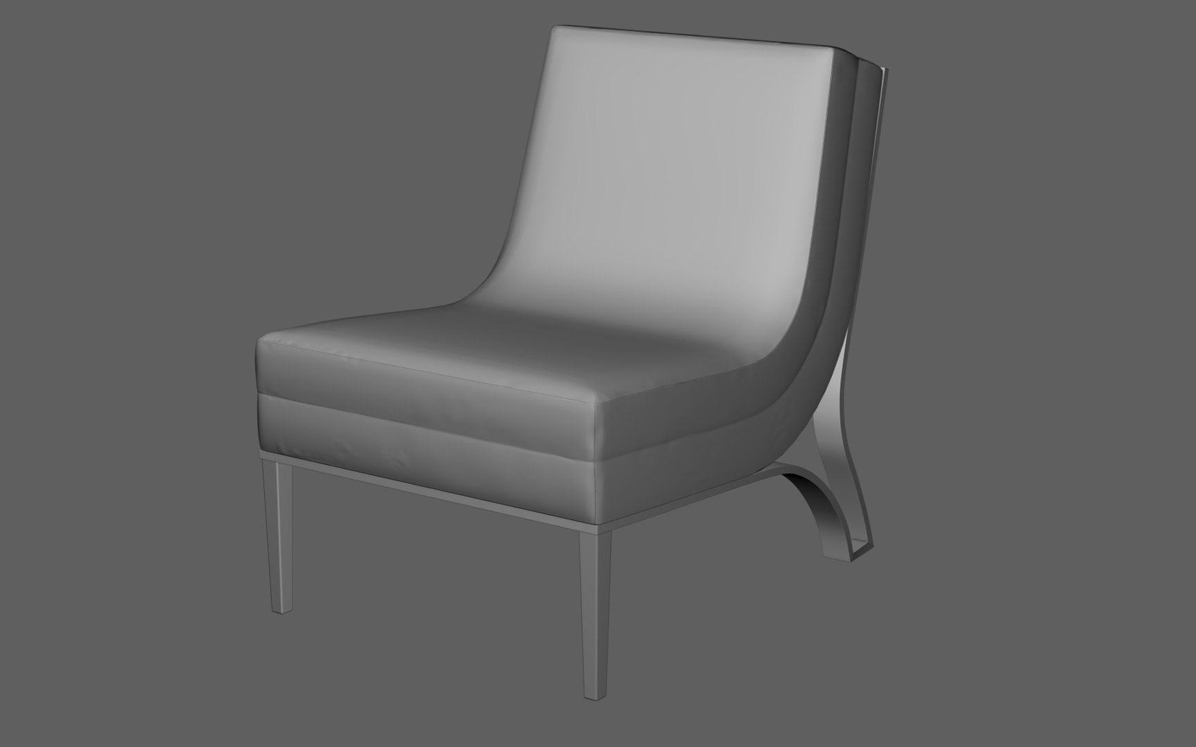 3D May Edd Armless Chair Model - TurboSquid 1972839