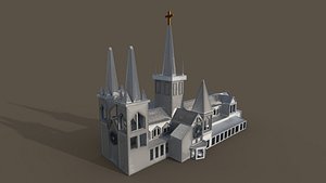 3D model Cornwall Low Poly Buildings Pack