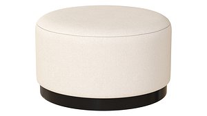 Lara Large Ivory Boucle Pouffe