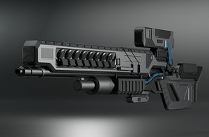 Sci-fi Sniper Rifle 3D model
