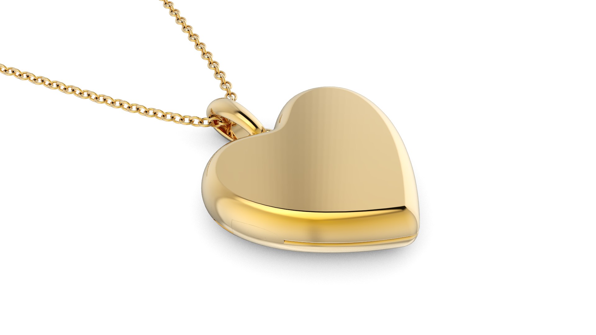 3D Heart Locket Pendant Necklace Model - TurboSquid 2164058