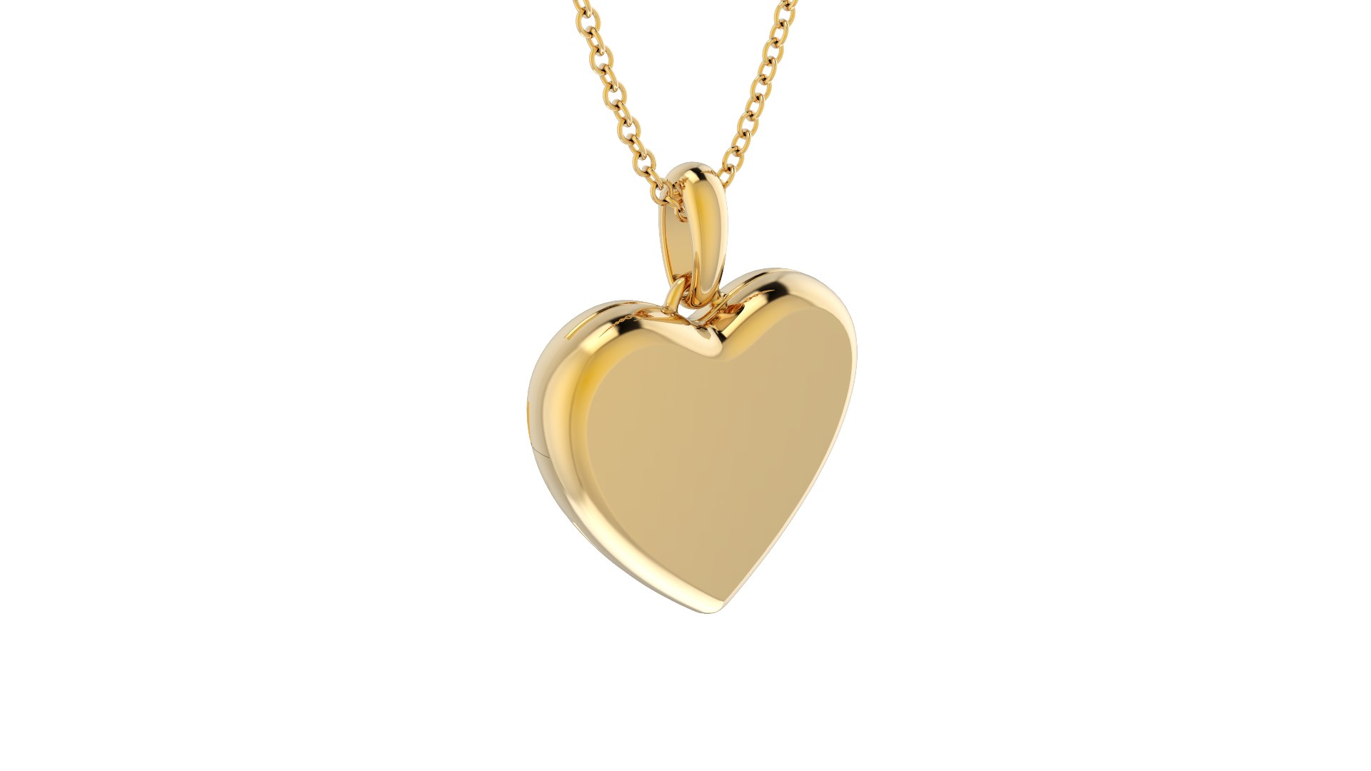 3D Heart Locket Pendant Necklace Model - TurboSquid 2164058