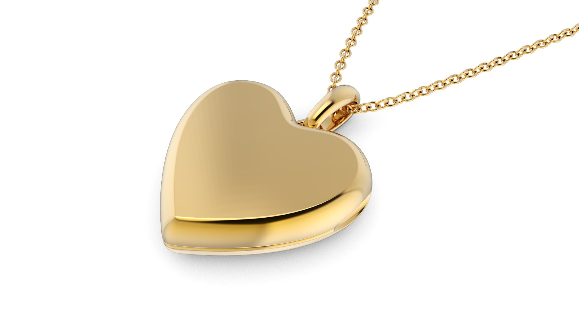 3D Heart Locket Pendant Necklace Model - TurboSquid 2164058