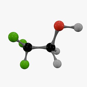 Trifluoroethanol Molecule 3D model