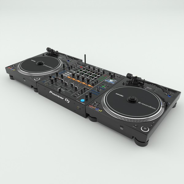 modèle 3D de Platine vinyle professionnelle DJ Pioneer PLX-CRSS12 et table  de mixage DJM-A9 - TurboSquid 2107612