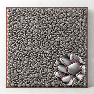 Gabion big gray pebble