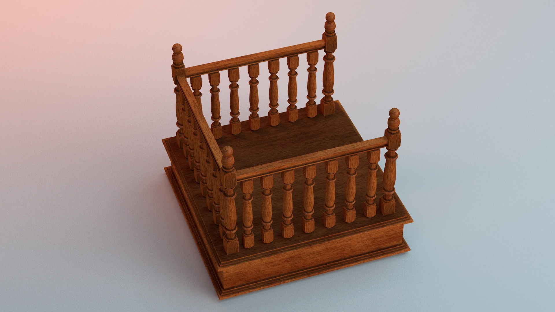 Wooden Witness Box 3D Model - TurboSquid 2349234