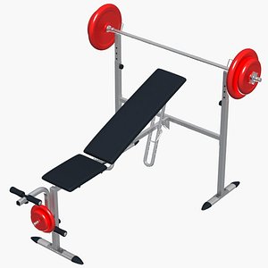 3d gym bench