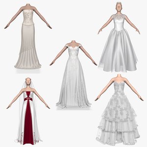 3d model wedding dress