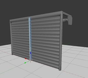 free rigged roller shutters 3d model