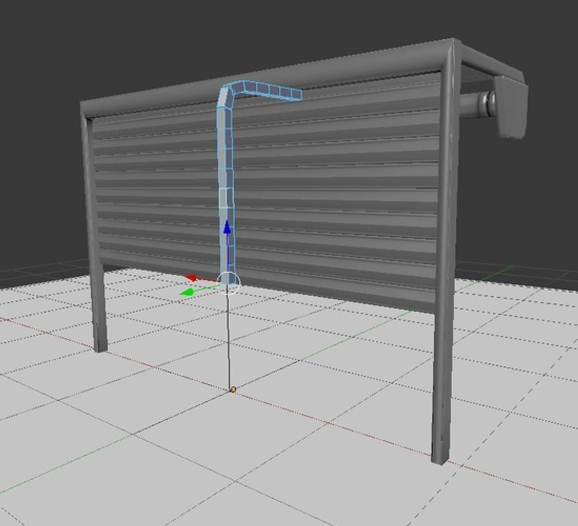 free rigged roller shutters 3d model