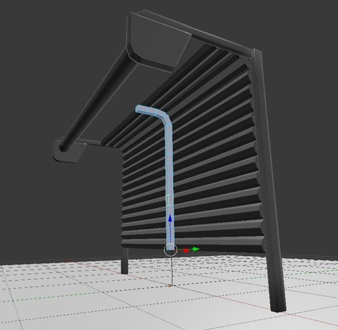 free rigged roller shutters 3d model